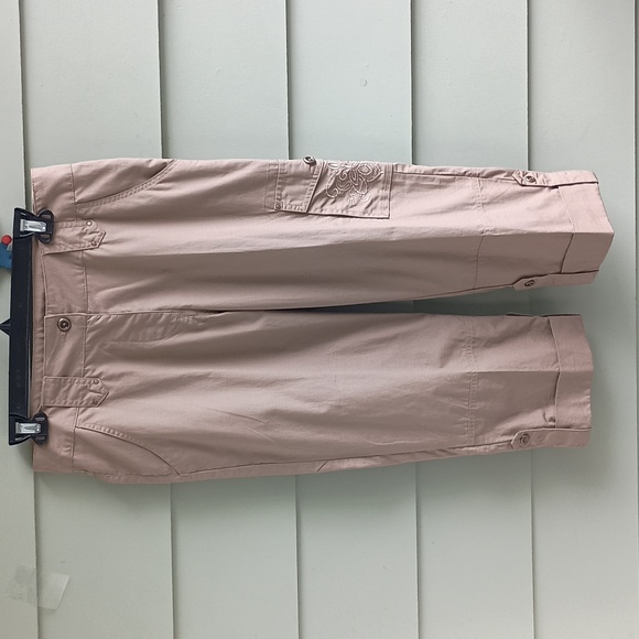 Hillard & Hanson Pants - Hillard & Hanson Tan Capri Cropped Pants Sz 8P Light Weight